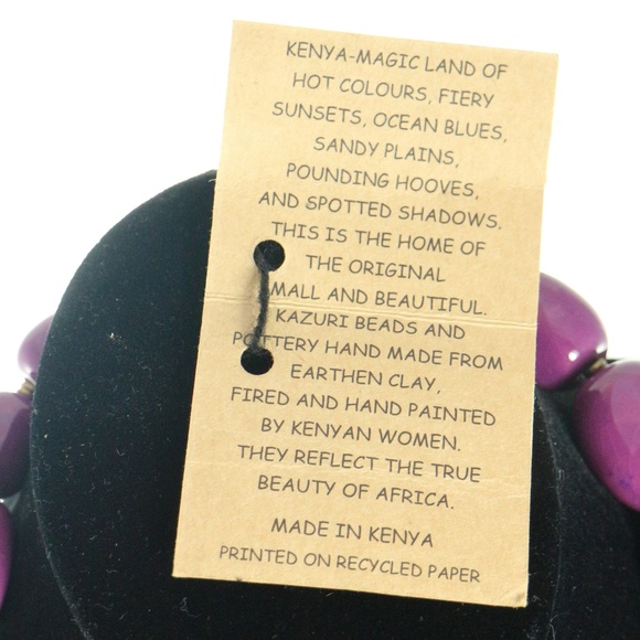 KAZURI Charleston Violet' 18 in Handmade Necklace - Picture 7 of 7